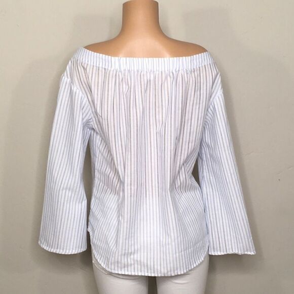 Blue and white stripe top. NWOT - Picture 3 of 7